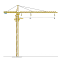 100m Height 5 Ton Tower Crane